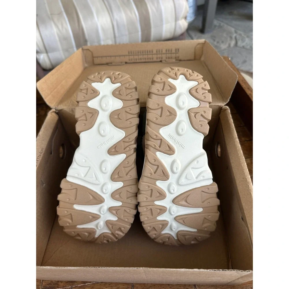 Mini Bala Kids Sport Sandals Olive Green Tan Chunky‎ Sole Adj Straps 2.5  NWTs